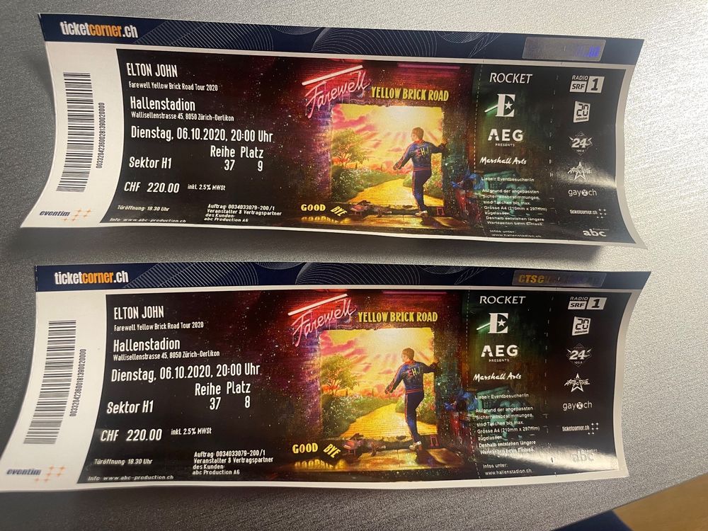 Tickets (Neu (gemäss Beschreibung)) in Wyssachen für CHF 321 – mit ...
