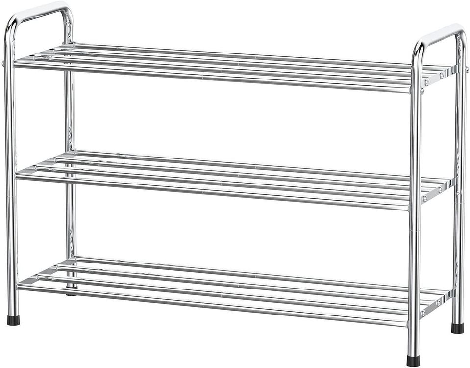 Schuhregal 3 Ablagen Schuhablage Metall 9-12 Paar Schuhbank | Kaufen ...