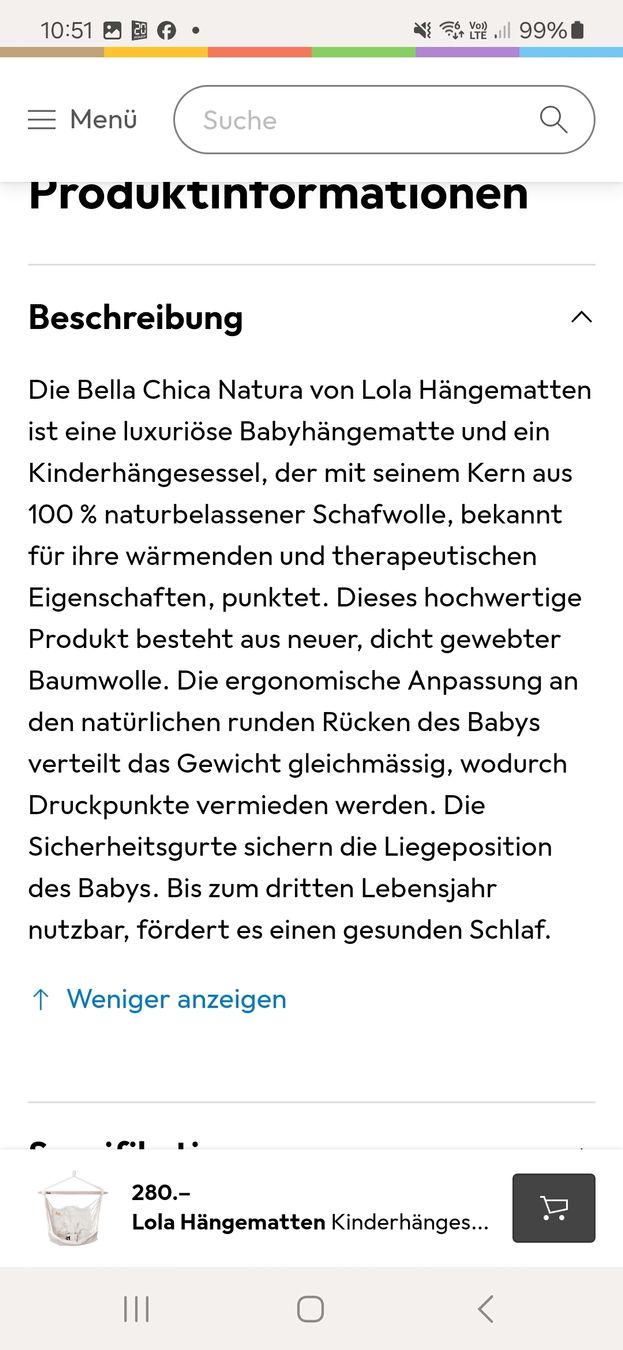 Amache: Lola Hängematte/ Hängesessel kaum gebraucht – Nuovo (secondo la descrizione) da Wallenwil venduto da Alain2010 1