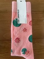 Socks Von Jungfeld pink lotus print organic cotton size 38