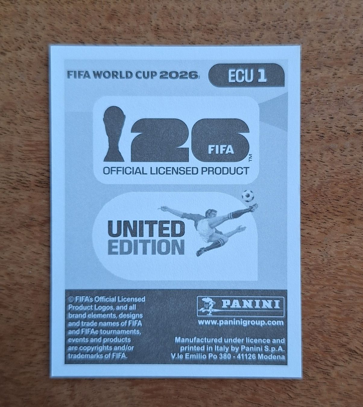 Panini Sammelbilder & Trading cards: Panini ECU 1 – Neu (gemäss Beschreibung) aus Romanens von Crocette 1