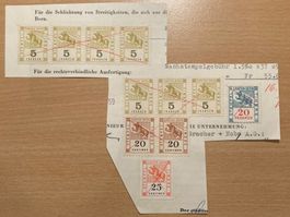 Ausschnitt Fiskalmarken Kanton Bern