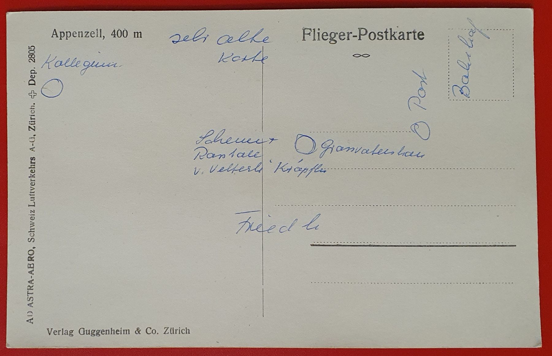 Cartoline postali: Appenzell - Fliegeraufnahme – Usato da Kreuzlingen venduto da Rschweiz1 1