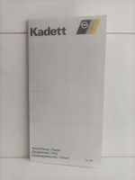 Brochure Catalogue Tarif Opel Kadett 1985 (Suisse)