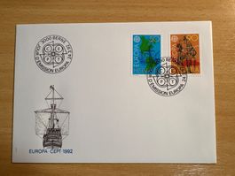 Briefmarken-Sammlerstück: Europa-Brief 1992, Top Zustand!