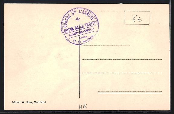 Cartoline postali: Champ du Moulin /Neuchâtel, Uferpartie  – Usato da Berlin venduto da bartko-reher 1