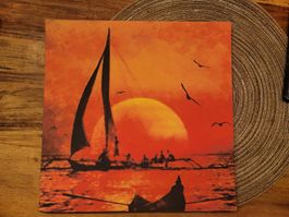Gemälde Sonnenuntergang am Meer, Leinwand, sunset, tramonto