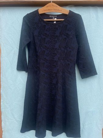 Verspieltes Dunkelblaues MONTEGO Jerseykleid Gr. 38 (Neu)