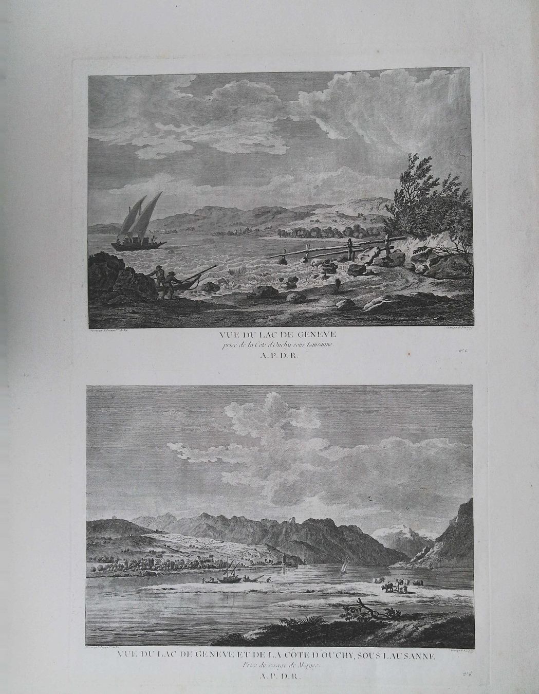 Incisioni: Genfersee, Ouchy Originalkupferstich 1780 – Usato da Rafz venduto da Helvet32