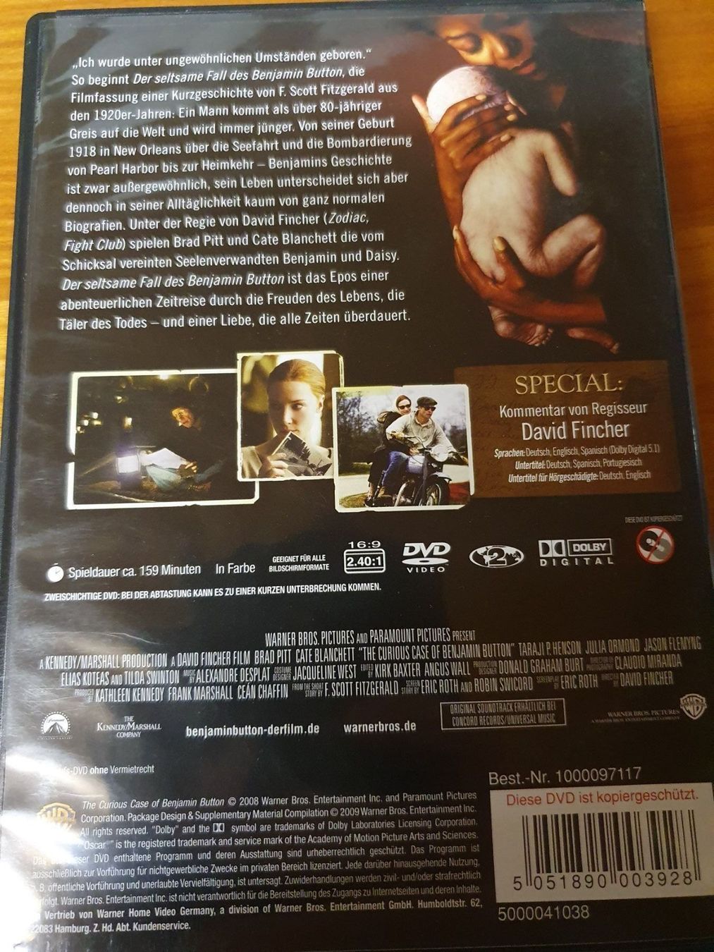Tutti i DVDs: Der ungewöhnliche Fall  Benjamin Button – Usato da Oberdorf BL venduto da BaldenEagle 1