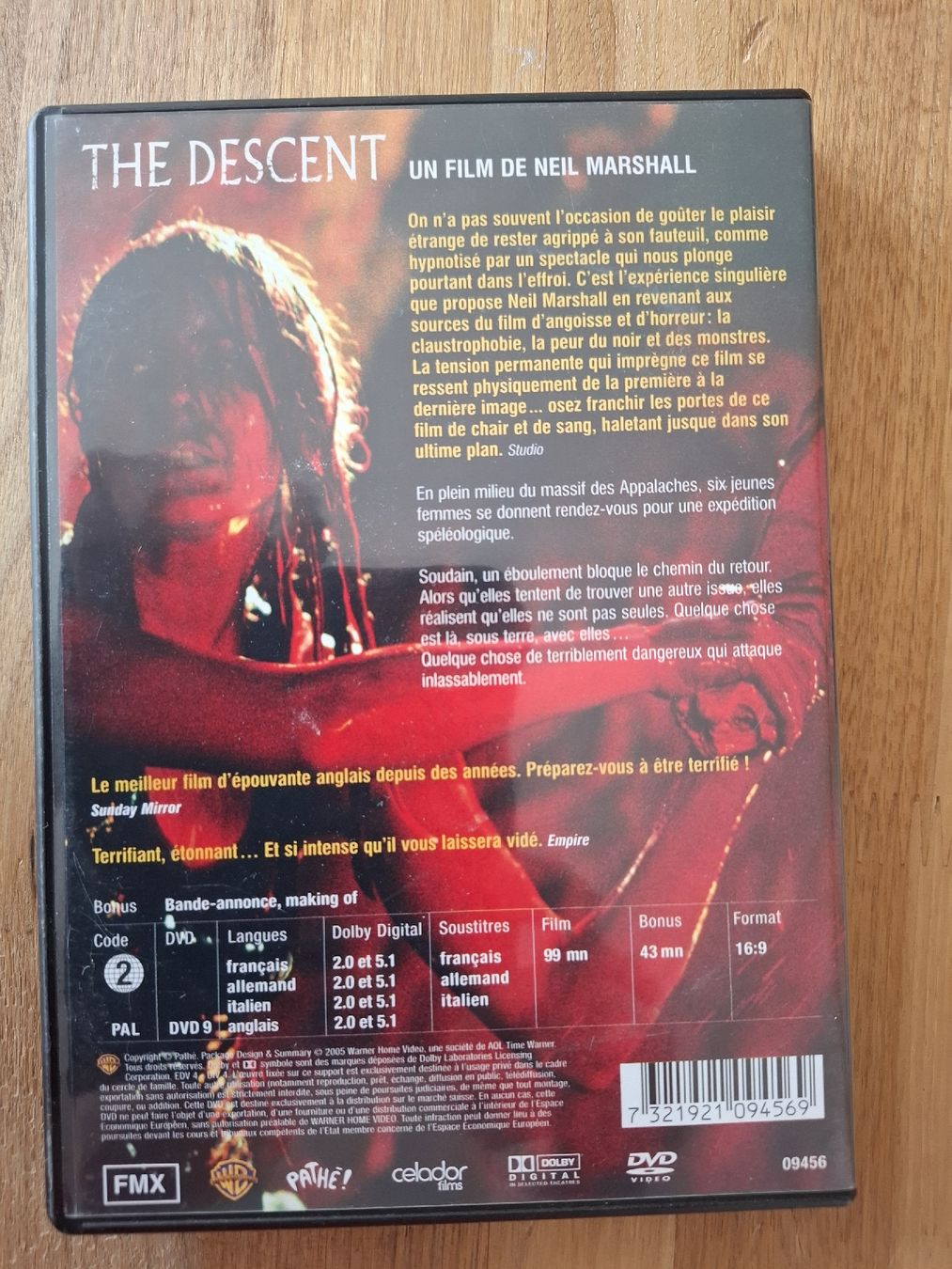 Tutti i DVDs: the descent _ français – Usato da Moutier venduto da Carambaaa 1