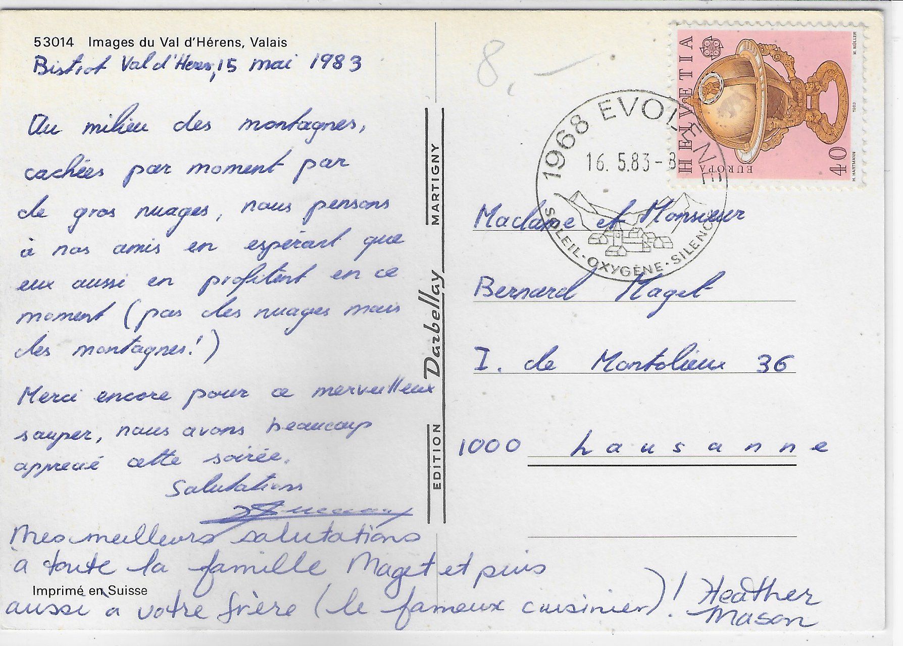 Cartoline postali: Images du Val d'Herens – Usato da Ettingen venduto da Kartenplanet 1