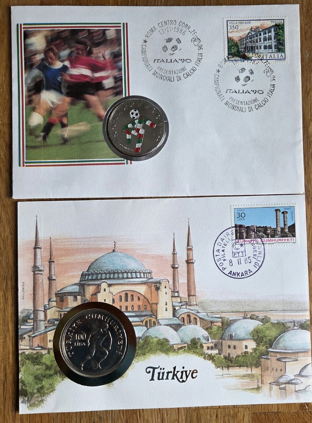 Tutti le monete: 2x Münzbriefe Fussball.. – Usato da Stans venduto da Ducati16