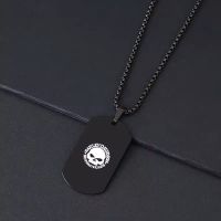 Plaque Harley-Davidson noire, collier J081