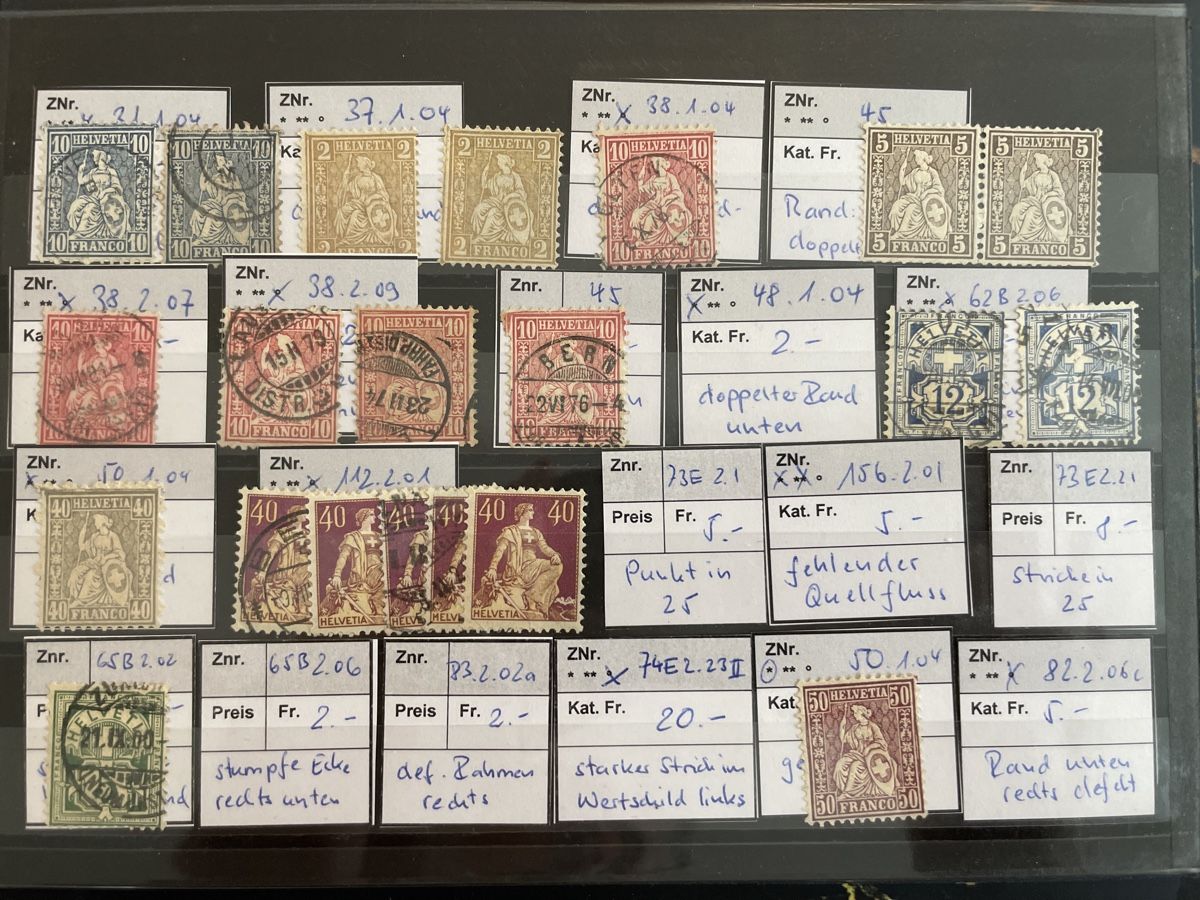 Tutti i francobolli: Abart 21 Briefmarke Top Lot – Usato da Muri AG venduto da Briefmarke-Schweiz