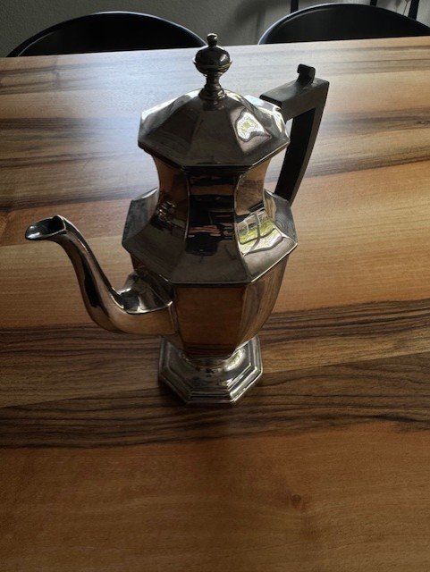 Teiere: Kaffeekanne mit Ebenholzgriff, Silverwall London – Usato da Basel venduto da VIO100 1