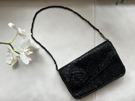 Beaded black handbag