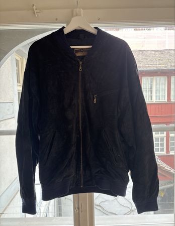 Herren Lederjacke schwarz Echtleder