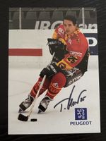 Trevor Meier SC Bern Matchworn Autogrammkarte, Rarität!