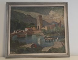 Paul Burckhardt Gemälde 75x85 cm von 1921