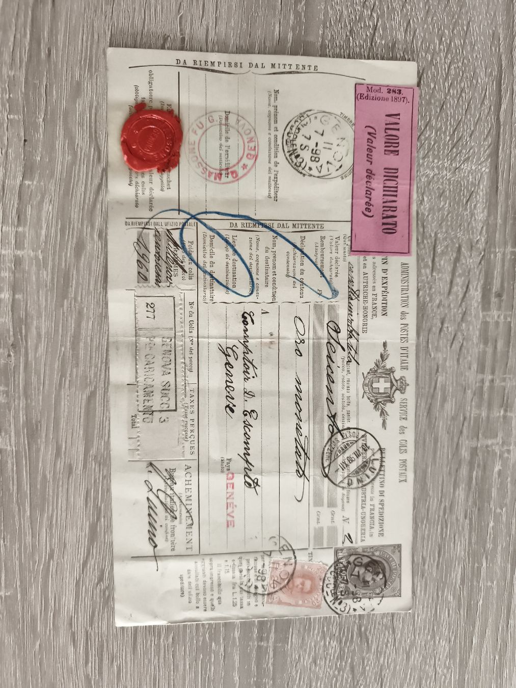 Tutti i francobolli: Lot 5 de documents postaux anciens scellés 1898 – Usato da Prilly venduto da jor_x27s 3