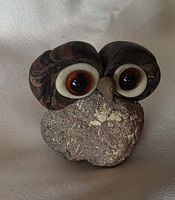 Eule Figur Naturstein Handgemacht siehe Foto 