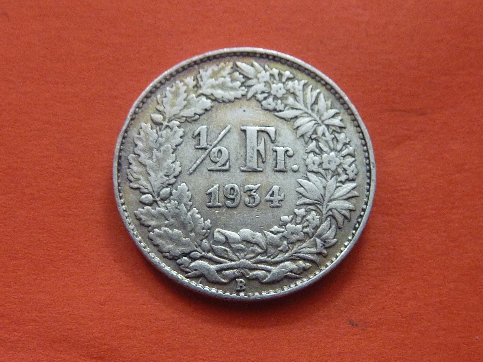 Alle Münzen: 1/2 Fr.  1934 – Gebraucht aus Seon von aee_7gpz