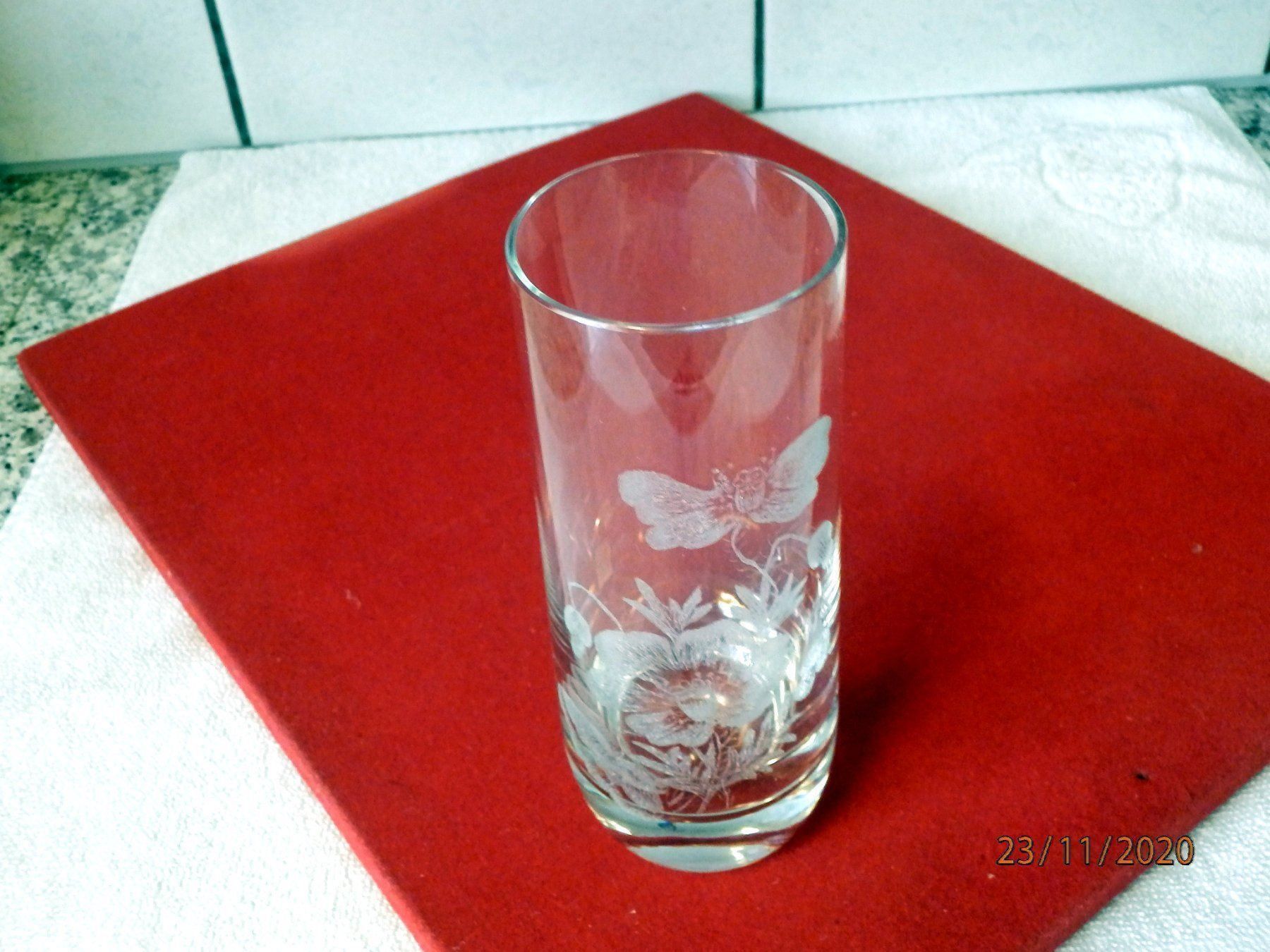 Gläser: Vase oder Trinkglas, Kristallglas, – Gebraucht aus Ueberstorf von dinbau 2