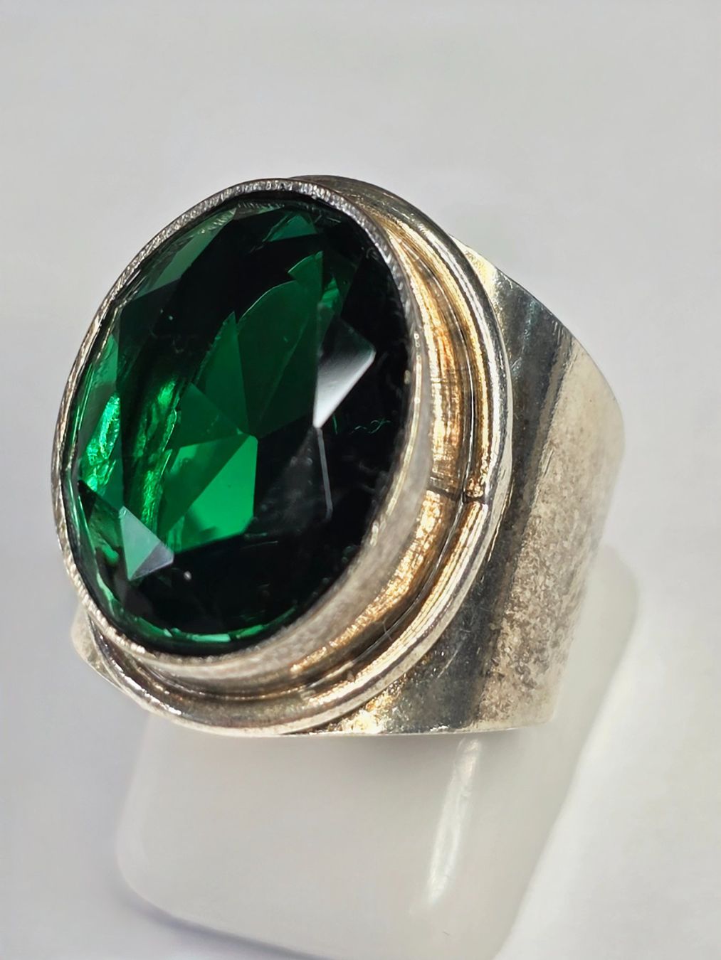 Bagues: Silber Ring grün – Neuf (Voir description) à Zürich par adriben 7