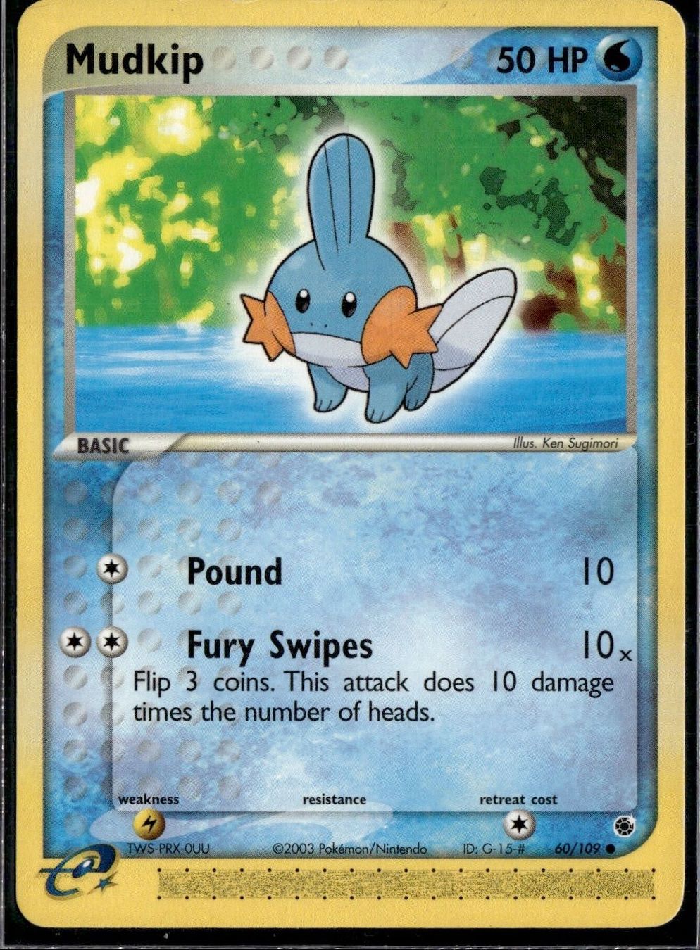 Pokémon Carte collezionabili: Mudkip 60/109 EX Ruby Sapphire Pokemon – Usato da Zürich venduto da pokemon_cards