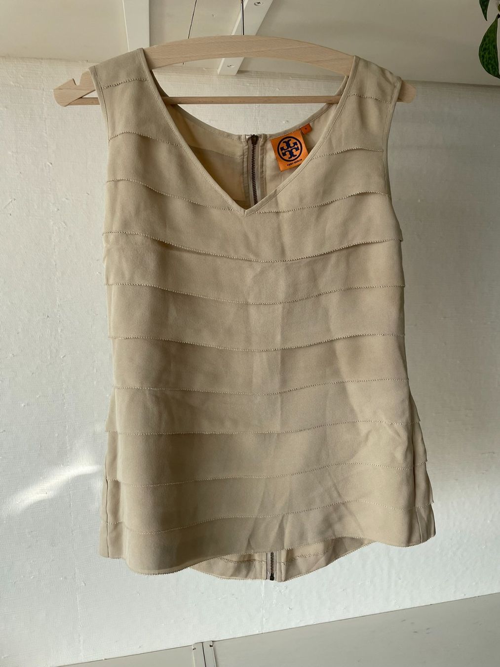 Top: haut soie tory burch s, beige – Usato da Lausanne venduto da mg_e 1