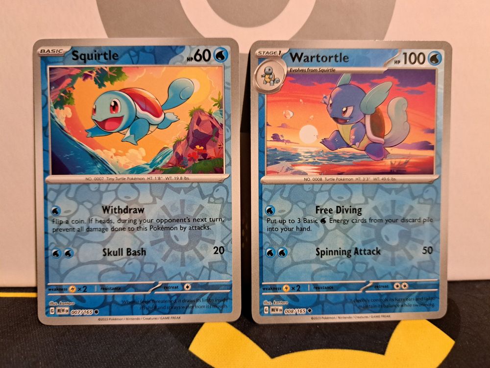 SQUIRTLE WARTORTLE REVERSE HOLO 151 POKEMON KARTEN Kaufen auf Ricardo