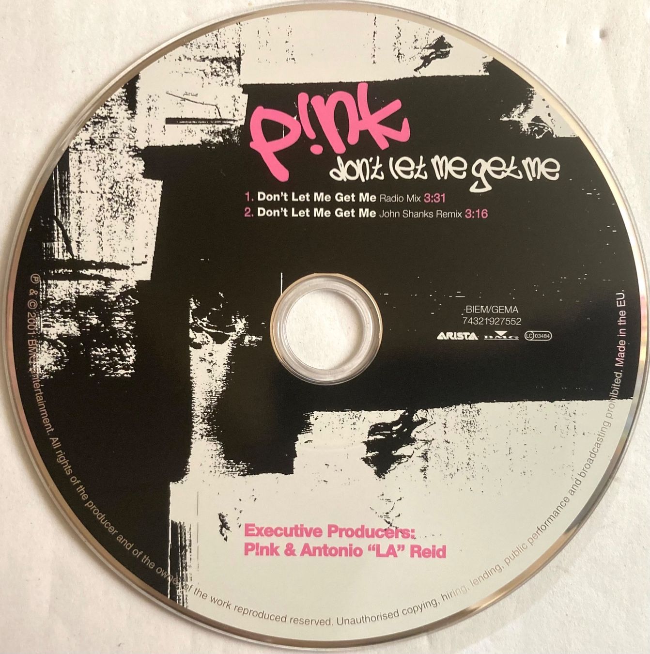 CD: P!NK - DON'T LET ME GET ME – Usato da Poliez-Pittet venduto da Newtown-Records 2