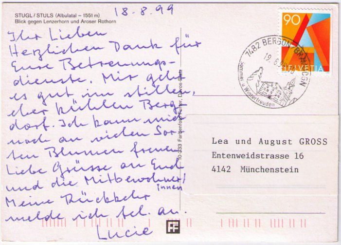 Cartoline postali: Stugl Stuls – Usato da Binningen venduto da Mountainrider 1
