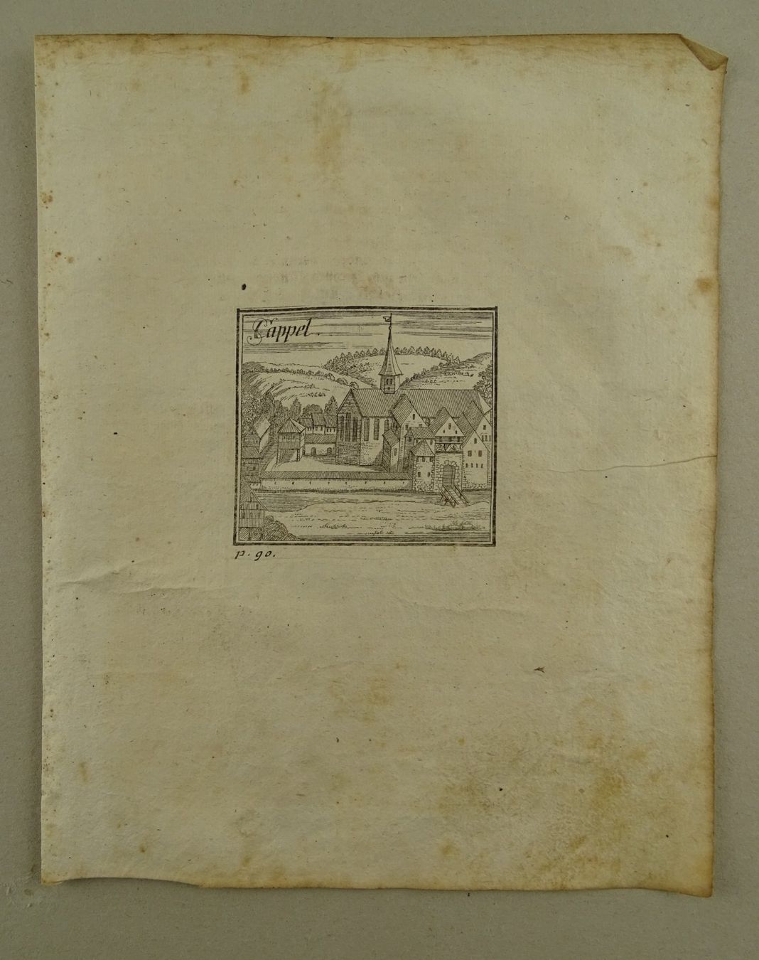 Incisioni: KAPPEL, CAPPEL, KUPFERSTICH, BLUNTSCHLI 1742 – Usato da Grüningen venduto da Kartensammler 1