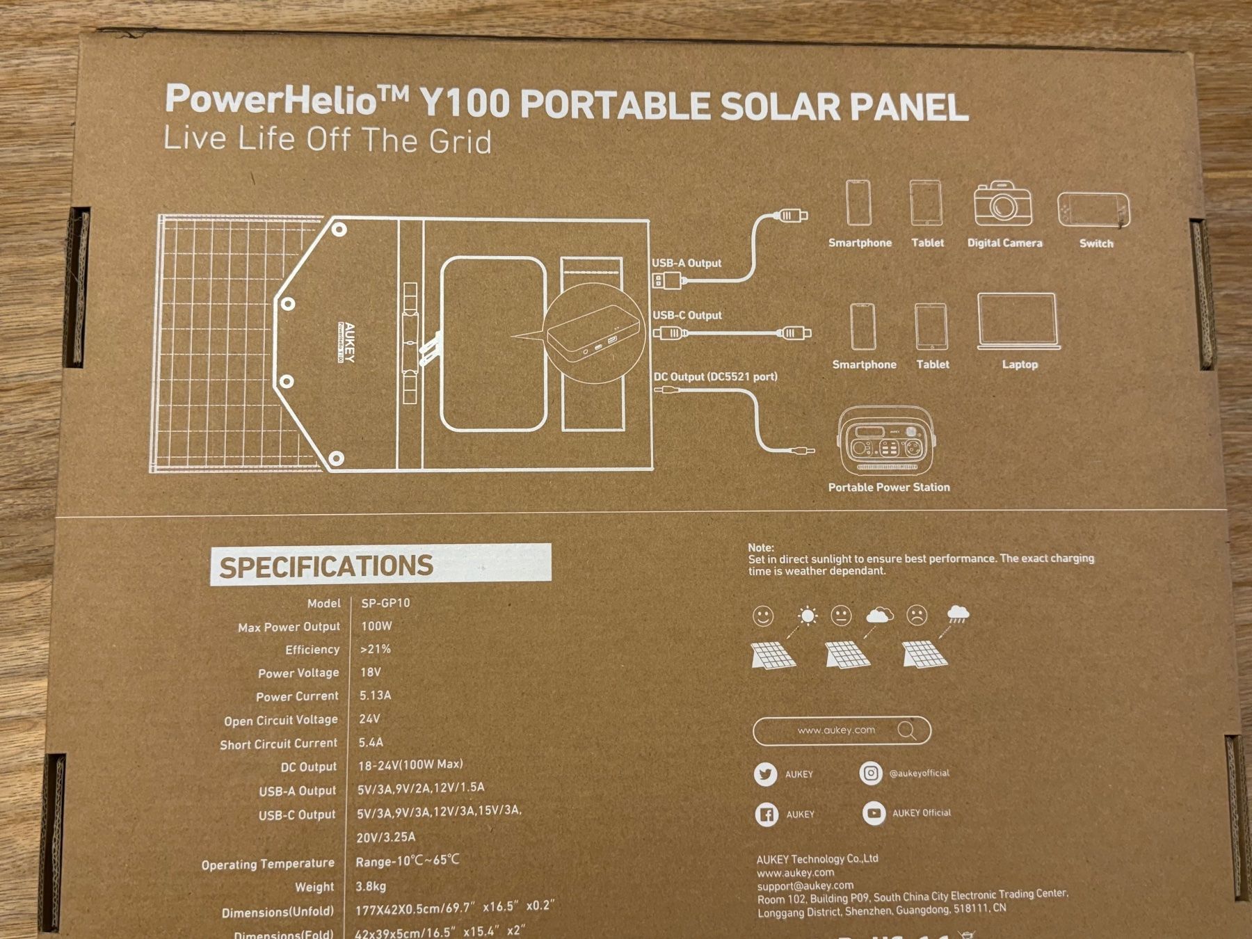 Panneaux solaires: Faltbares Solarpanel (Aukey PowerHelio Y100) – Neuf (Voir description) à Riehen par mau_5mq9 5