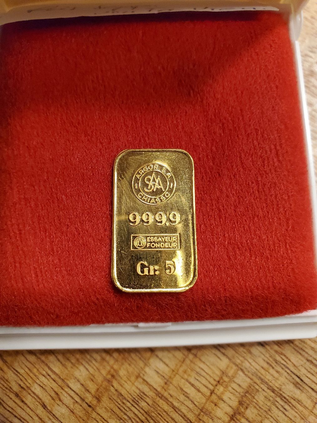 Metalli preziosi: Goldbarren 5 Gramm – Usato da Lüterkofen venduto da Br0ckenstubeWalter