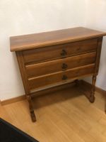 Nähtisch / Kommode mit 3 Schubladen Holz vintage