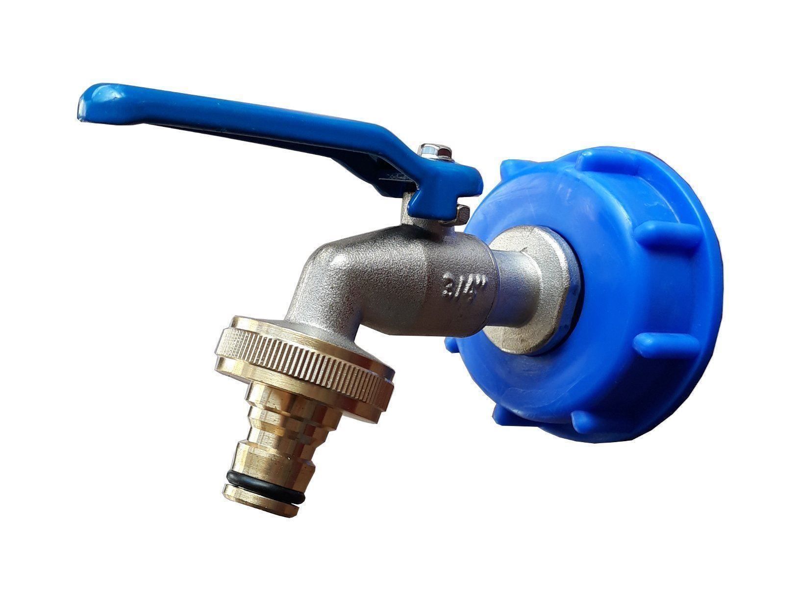 Annaffiatura & Irrigazione: IBC Adapter mit 3/4" Auslaufhahn #8K – Nuovo e nell'imballaggio originale da Bad Lausick venduto da voxtrade