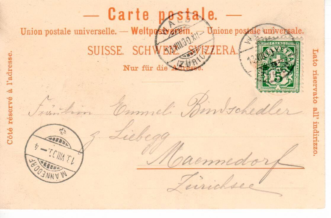 Cartoline postali: Gruss vom Lauf bei Wald 1900 – Usato da Wolhusen venduto da Curver9 1