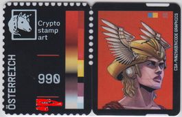 Krypto Stamp Art Mercury 1851 Österreich