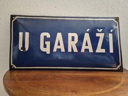 Altes Emailschild Garage Werkstatt Emaille Schild Vintage