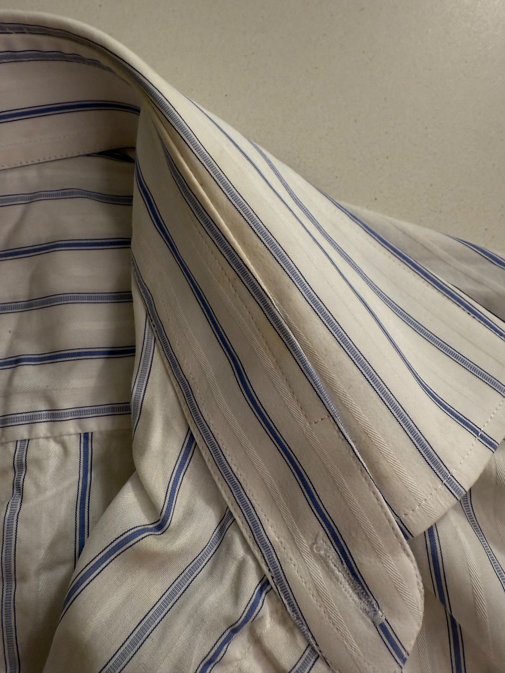 Gucci Camicie: Gucci Hemd, Gr. 42, Sommerhemd, gestreift Kurzarm – Usato da Wollerau venduto da falkenauge444 4