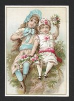 A. SCHEUCH-GANZ, Zürich : Deux Filles à la campagne (1910s)