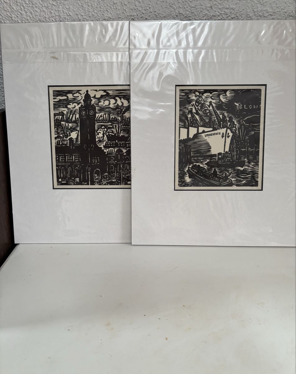 Xilografie: 4 Holsschnitte FRANS MASEREEL ( 1889 - 1972) – Nuovo (secondo la descrizione) da Biel/Bienne venduto da CuriousCat 1