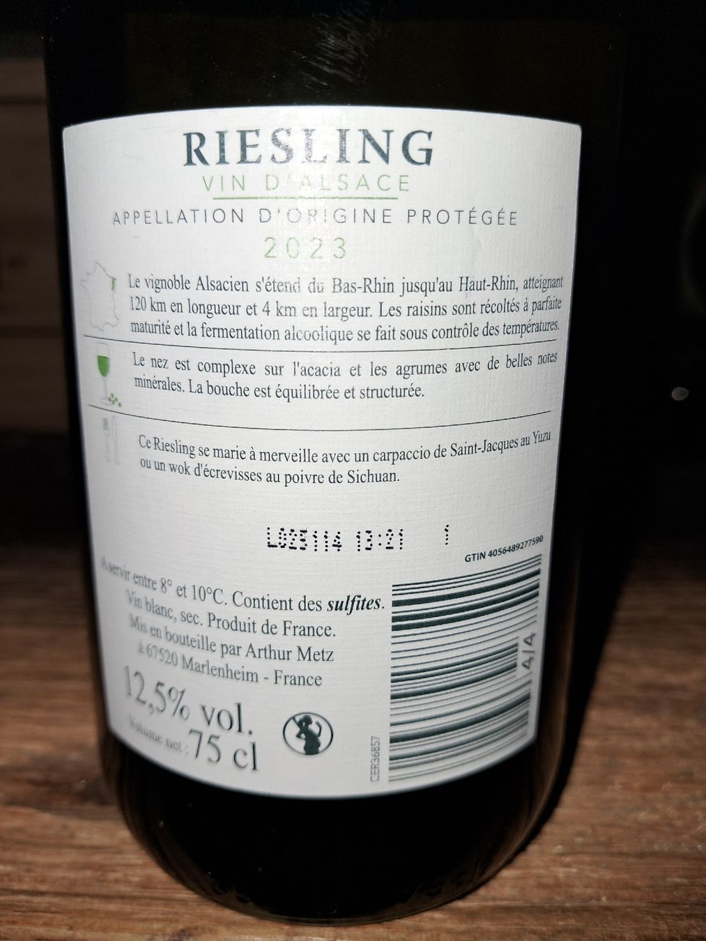 Wein: Vin d'alsace riesling 2023 – Neu und originalverpackt aus Le locle von juliensaran 3