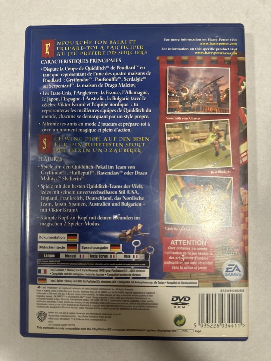 Sony Giochi: Harry Potter - Quidditch World Cup / PS2 – Usato da Herzogenbuchsee venduto da TCG-High-Quality 2
