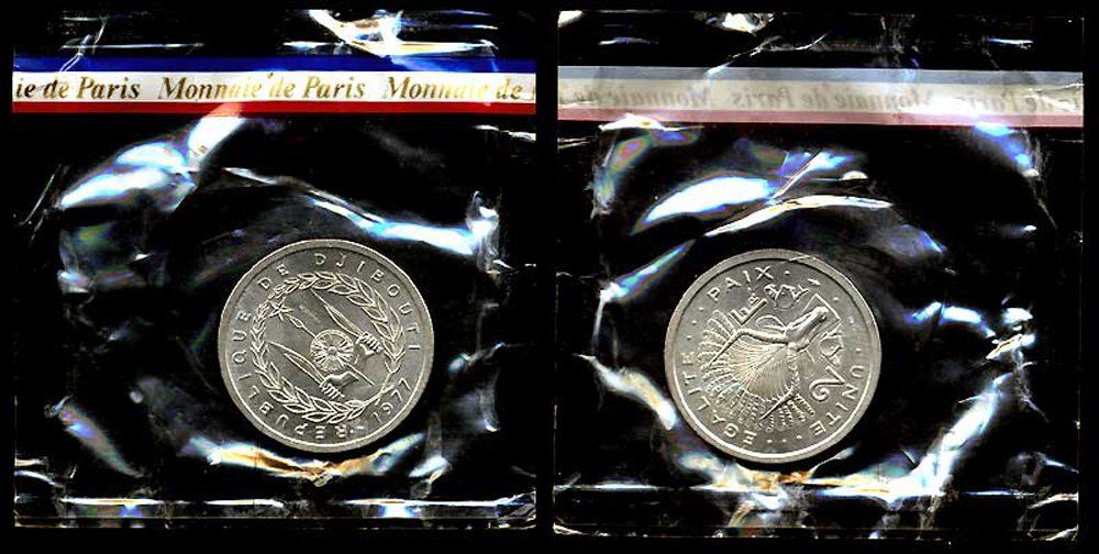 Tutti le monete: Dschibuti, 2 Francs 1977, ESSAI – Usato da Chiasso venduto da Novamarketing