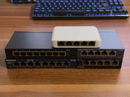Lot de 5 switches réseau – TP-Link, UniFi, NETGEAR, D-Link,