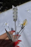 Vintage Silber Miniat. Blumenstrauss Calla – 925 Sterling Si
